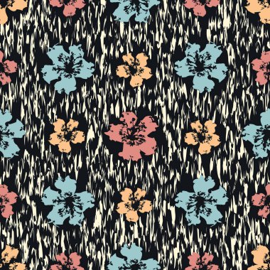 Çiçek süsüsüyle kusursuz soyut desen