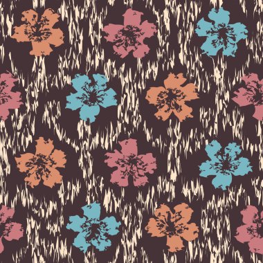 Çiçek süsüsüyle kusursuz soyut desen