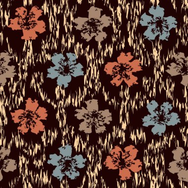 Çiçek süsüsüyle kusursuz soyut desen