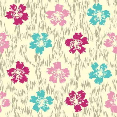 Çiçek süsüsüyle kusursuz soyut desen