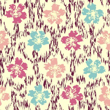 Çiçek süsüsüyle kusursuz soyut desen