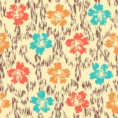 Çiçek süsüsüyle kusursuz soyut desen