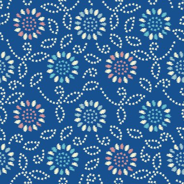 Çiçek süsüsüyle kusursuz soyut desen