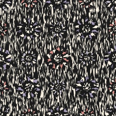 Çiçek süsüsüyle kusursuz soyut desen