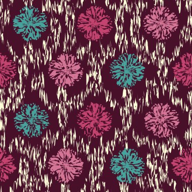 Çiçek süsüsüyle kusursuz soyut desen