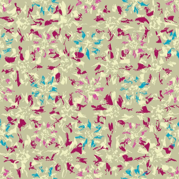 Modèle Abstrait Sans Couture Avec Ornement Floral — Image vectorielle