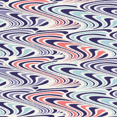 Dalgalı çizgilerin kusursuz soyut geometrik deseni.