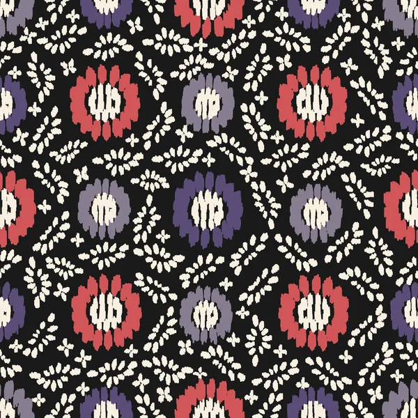 Patrón Abstracto Sin Costuras Con Adorno Floral — Archivo Imágenes Vectoriales
