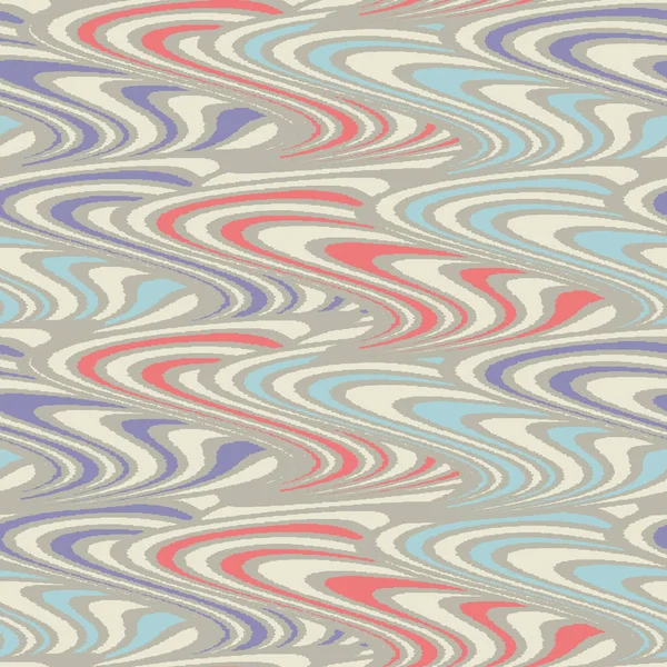 Nahtlose Abstrakte Geometrische Muster Mit Welligen Streifen — Stockvektor