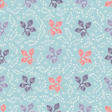 Yaprak süsü ile kusursuz soyut desen