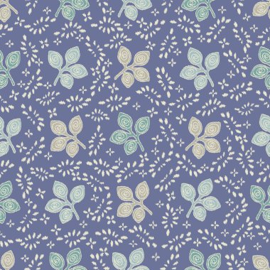 Yaprak süsü ile kusursuz soyut desen