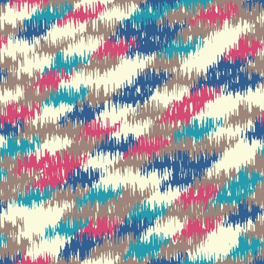 Renkli vuruşların görüntüsüyle karalama biçiminde kusursuz soyut desen. 