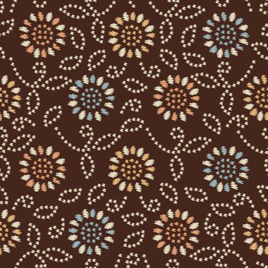 Çiçek süsüsüyle kusursuz soyut desen