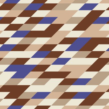Renkli dikdörtgen segmentlere sahip soyut geometrik dikişsiz desen.