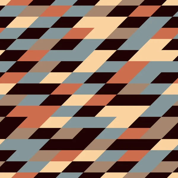 Abstrakt Geometriskt Sömlöst Mönster Med Färgade Rektangulära Segment — Stock vektor