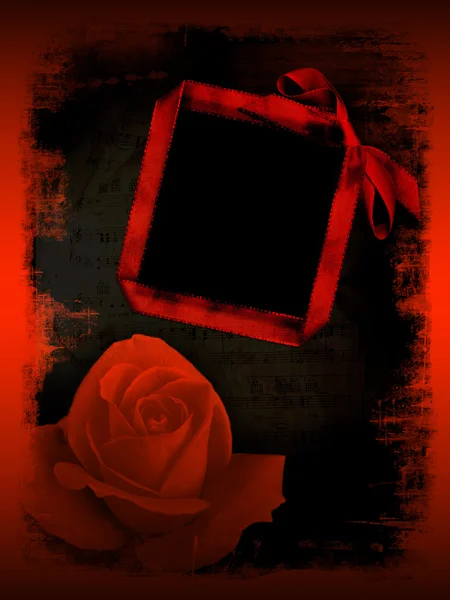 Frame red rose — Stock Photo, Image