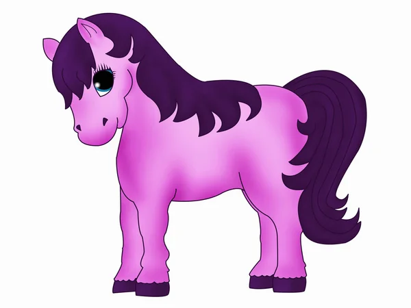 Розовая лошадь — стоковое фото