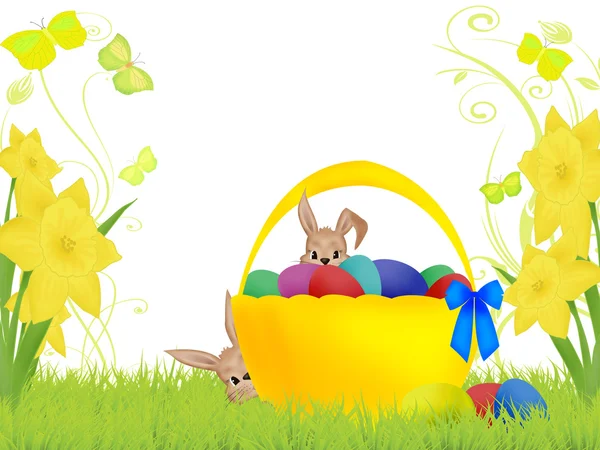 Easter basket — Stockfoto