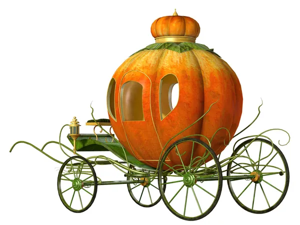 Cenerentola fiaba carrozza zucca, isolato — Foto Stock