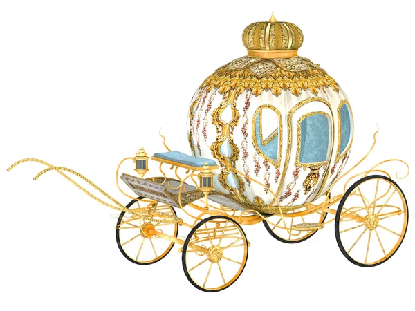 Fairy tale royal carriage, isolated — Stock Photo, Image