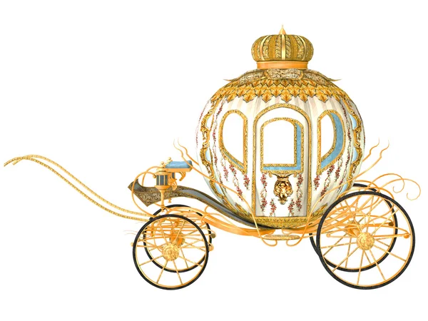 Fairy tale royal carriage, isolated — Stock Photo, Image