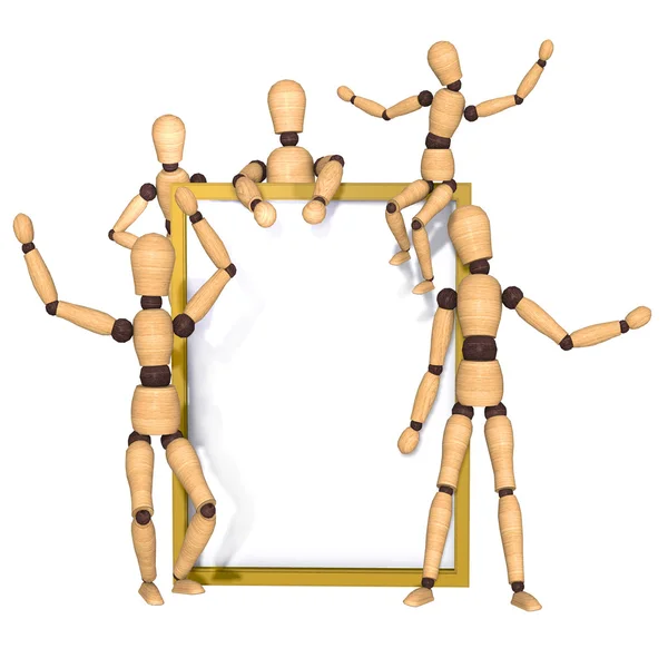 Frame wooden dummy — Stock Photo, Image