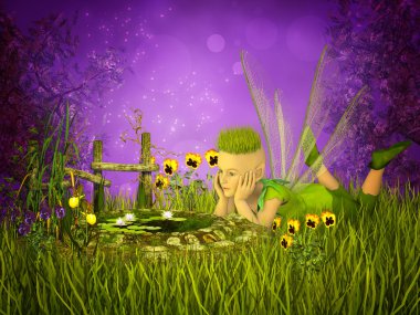 büyülü küçük gölet