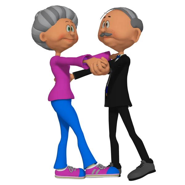 Anciana y hombre bailando —  Fotos de Stock