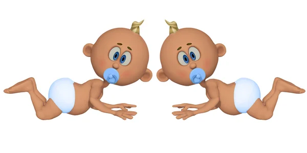 Twins 3d — Stock Photo, Image