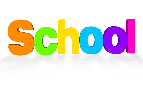 School word 3d — Stock Photo, Image