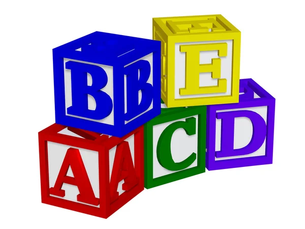 ABC blocos 3d — Fotografia de Stock