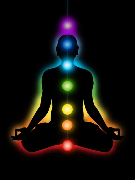 Meditação, chakras — Fotografia de Stock