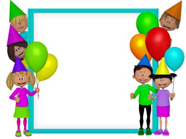 3d parti grup çocuklar, çerçeve