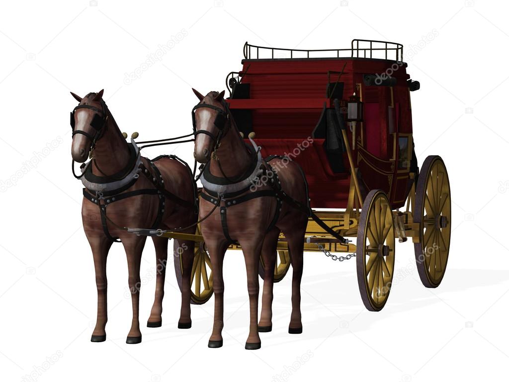 Stagecoach with Horses