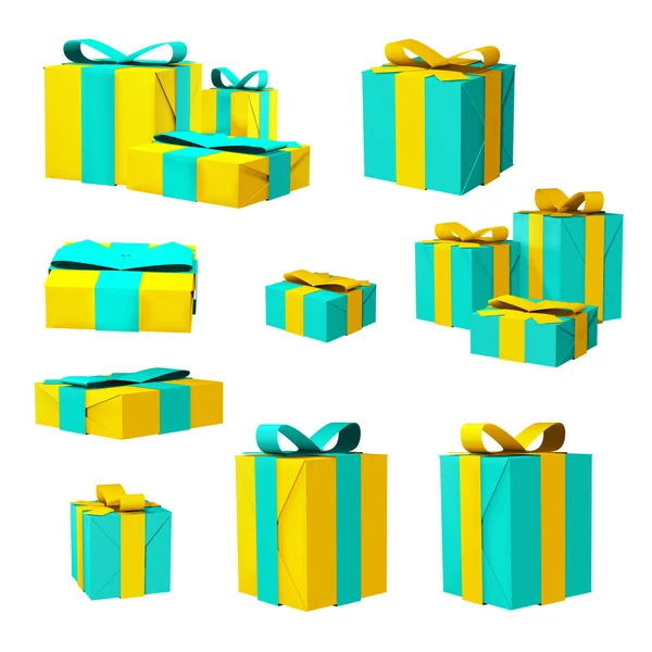Christmas Gift Boxes Set — Stock Photo, Image