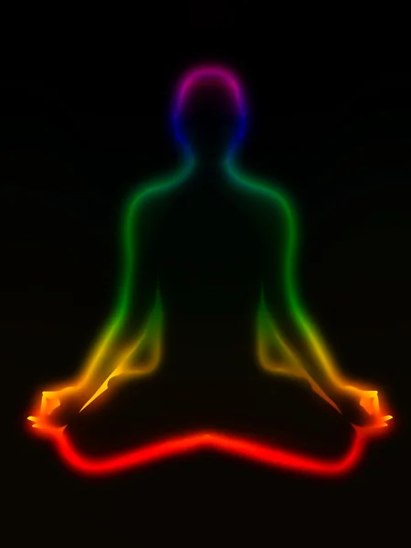 Meditatie, chakra 's — Stockfoto