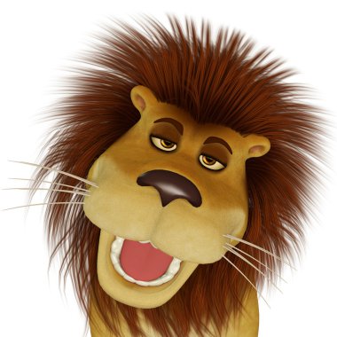 3D çizgi film aslan