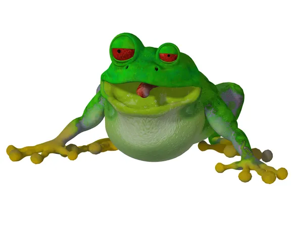 3d grenouille dessin animé — Photo