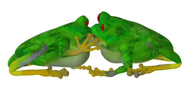 Kiss the frog — Stock Photo, Image