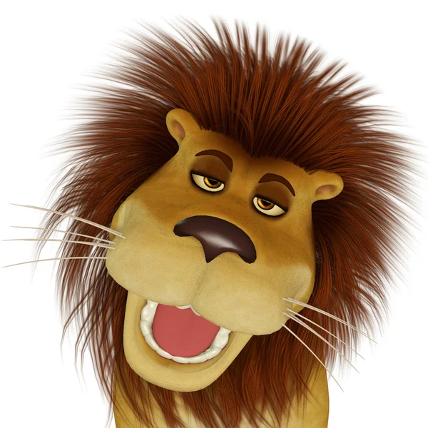 3d león de dibujos animados — Foto de Stock