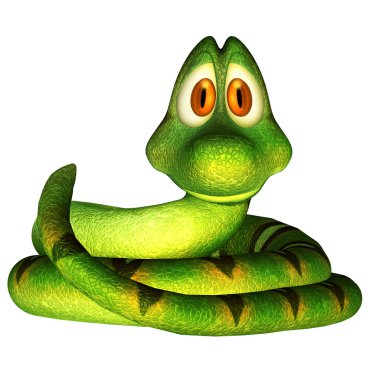 3D karikatür yılan