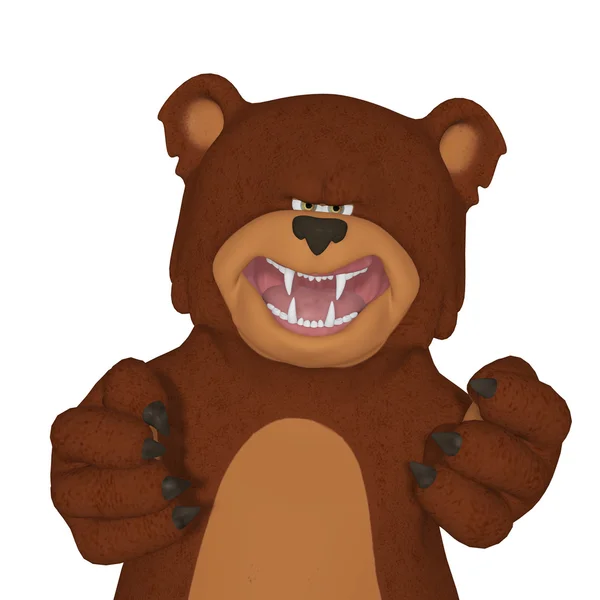 Angry cartoon bear — Stock Photo, Image