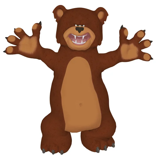 Arrabbiato orso cartone animato — Foto Stock