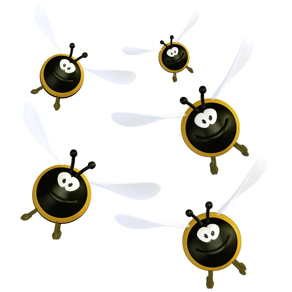 Cartoon bees — Stock Photo, Image