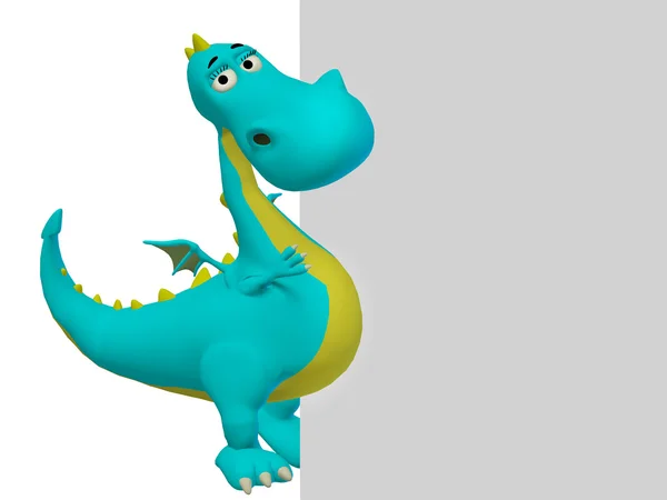 Dragão 3d desenhos animados — Fotografia de Stock