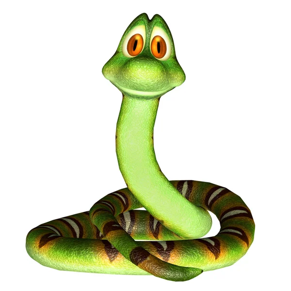 3d 卡通蛇 — 图库照片