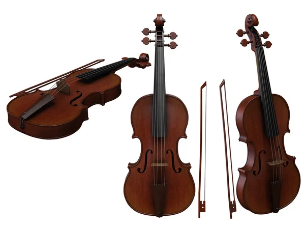 Скрипка 3d — стоковое фото