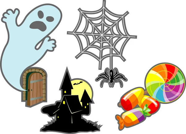 Halloween conjunto de elementos — Vetor de Stock