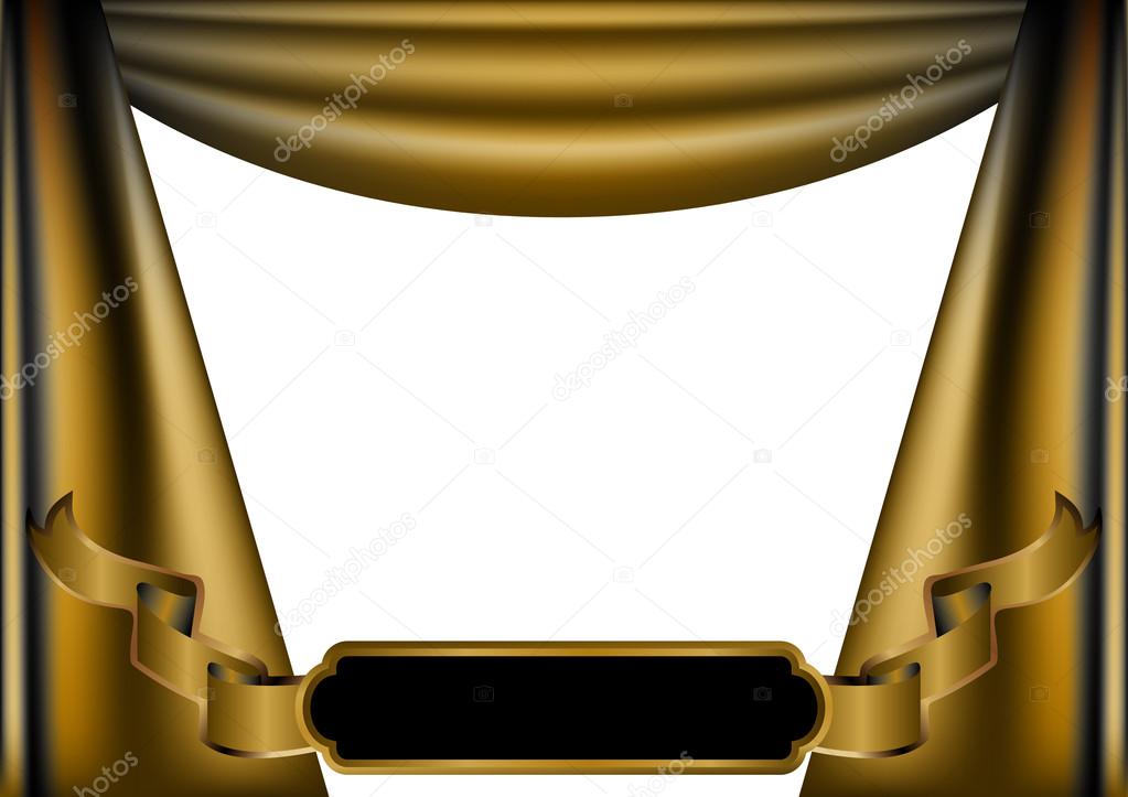 Gold luxury curtain