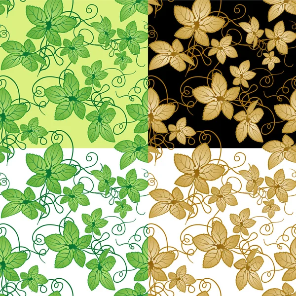 Feuilles de houblon sans couture — Image vectorielle